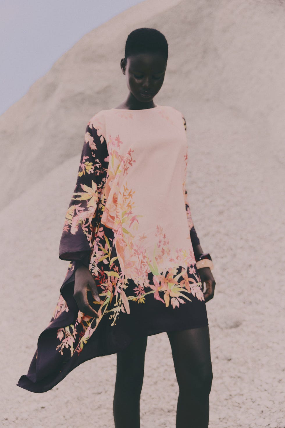 Printed kaftan dress