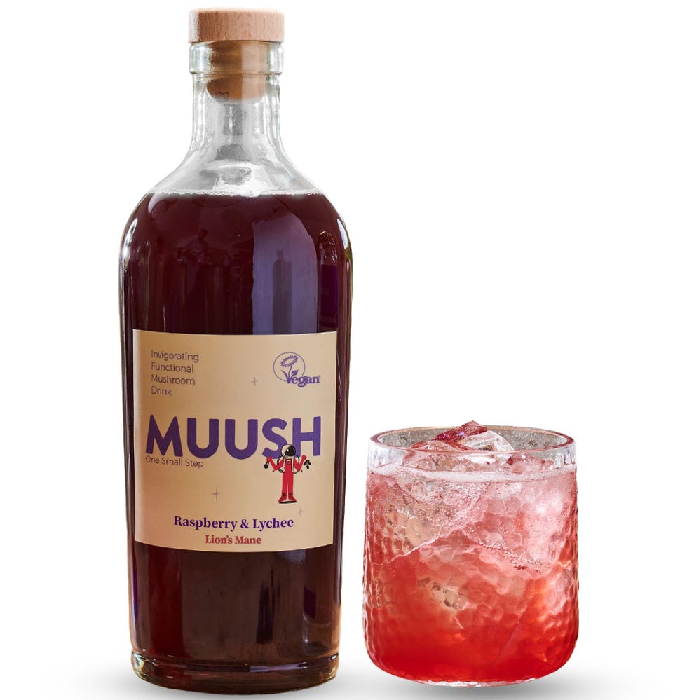Blueberry and Raspberry Mushroom Energy Drink