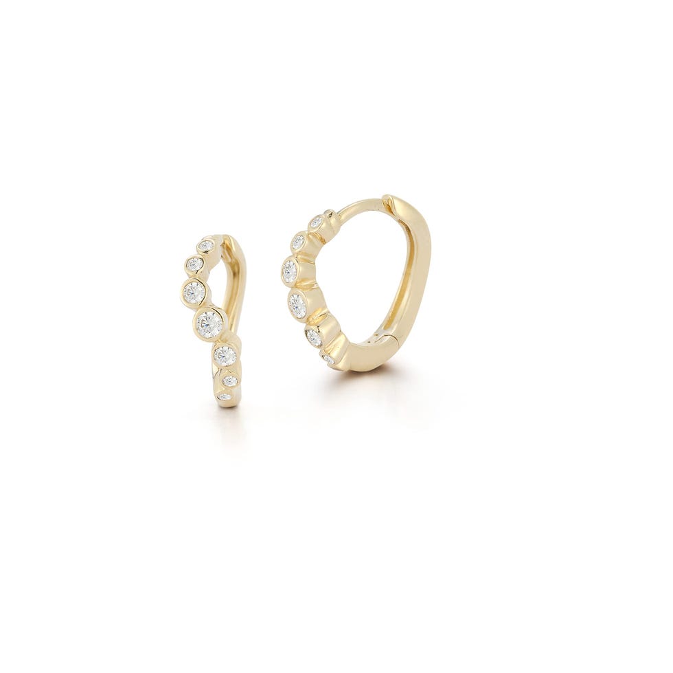 Diamond Bezel Wave Huggies