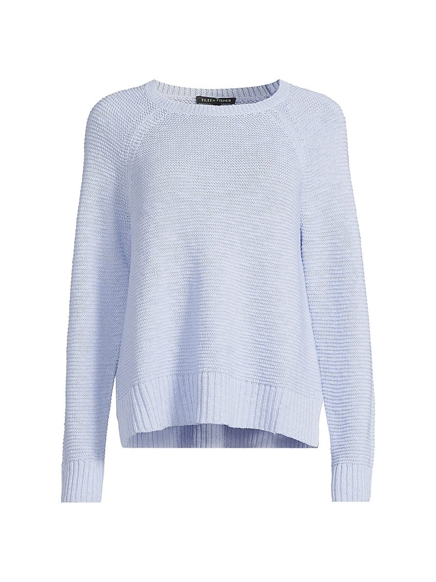 Linen-Cotton Raglan Sweater