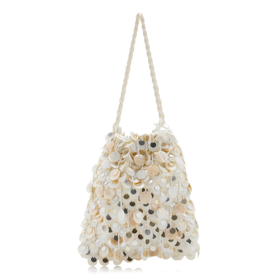 Borsa con coulisse in paillettes Gala