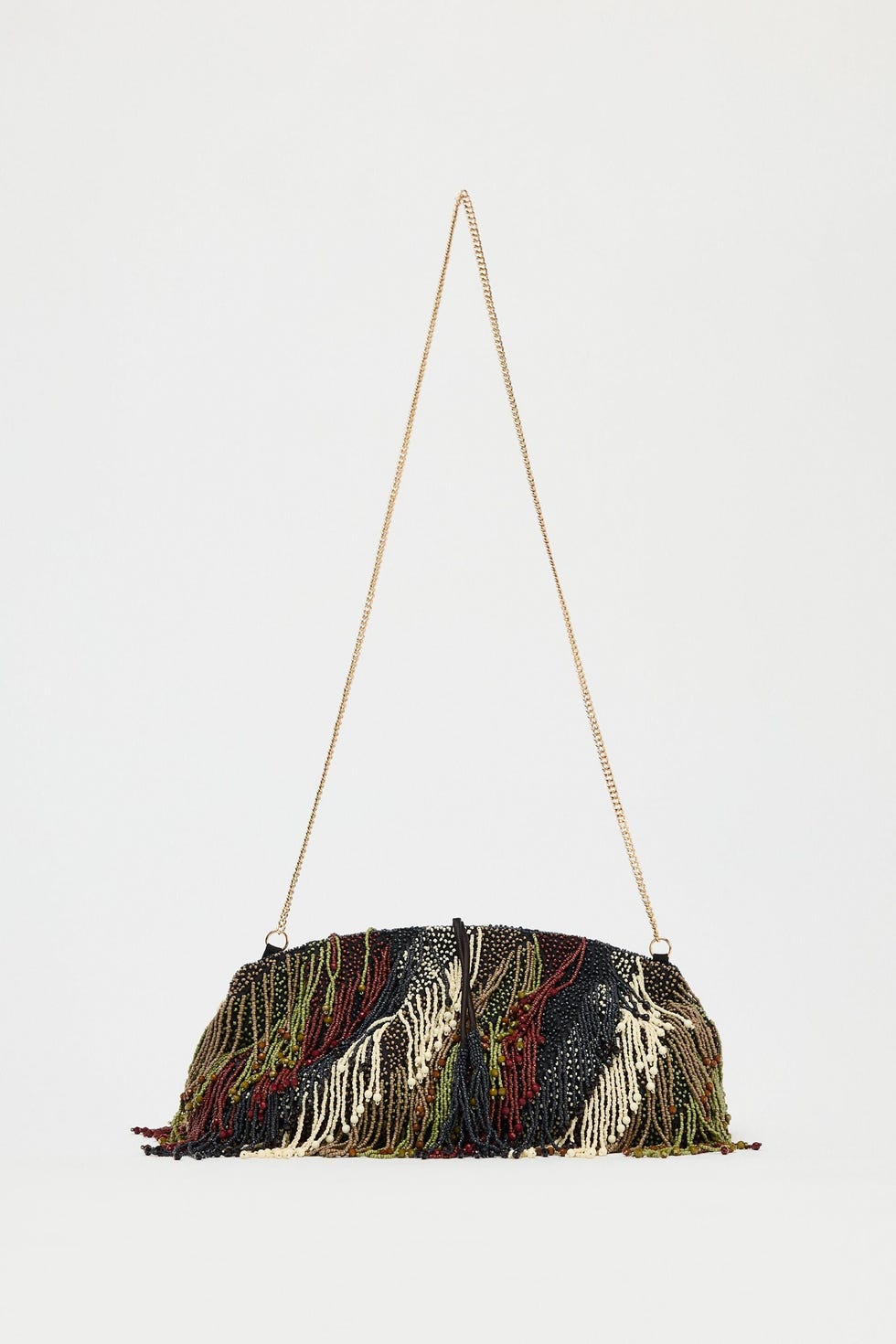 Pochette con frange di paillettes