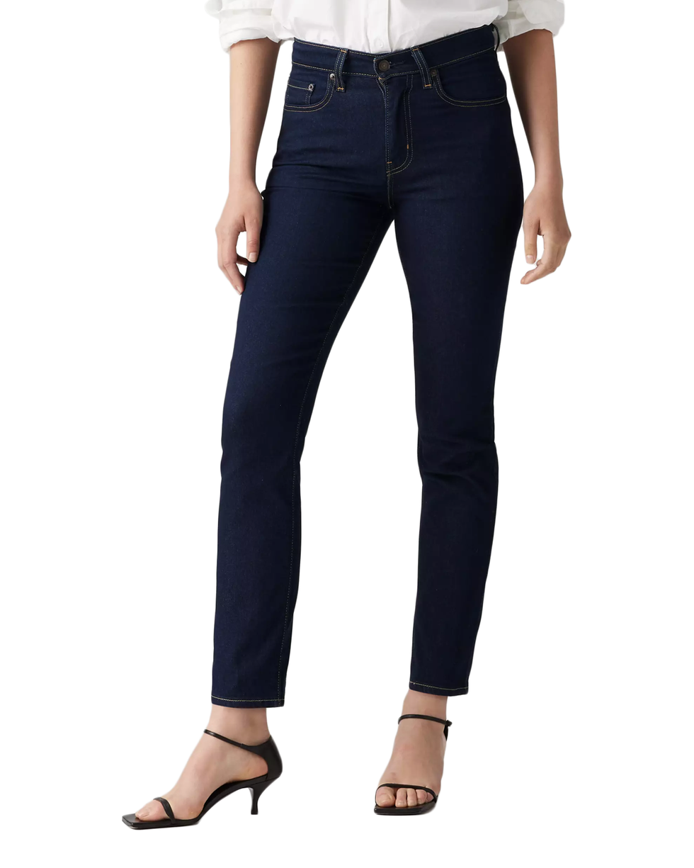 724 Jeansy Slim Straight z wysokim stanem