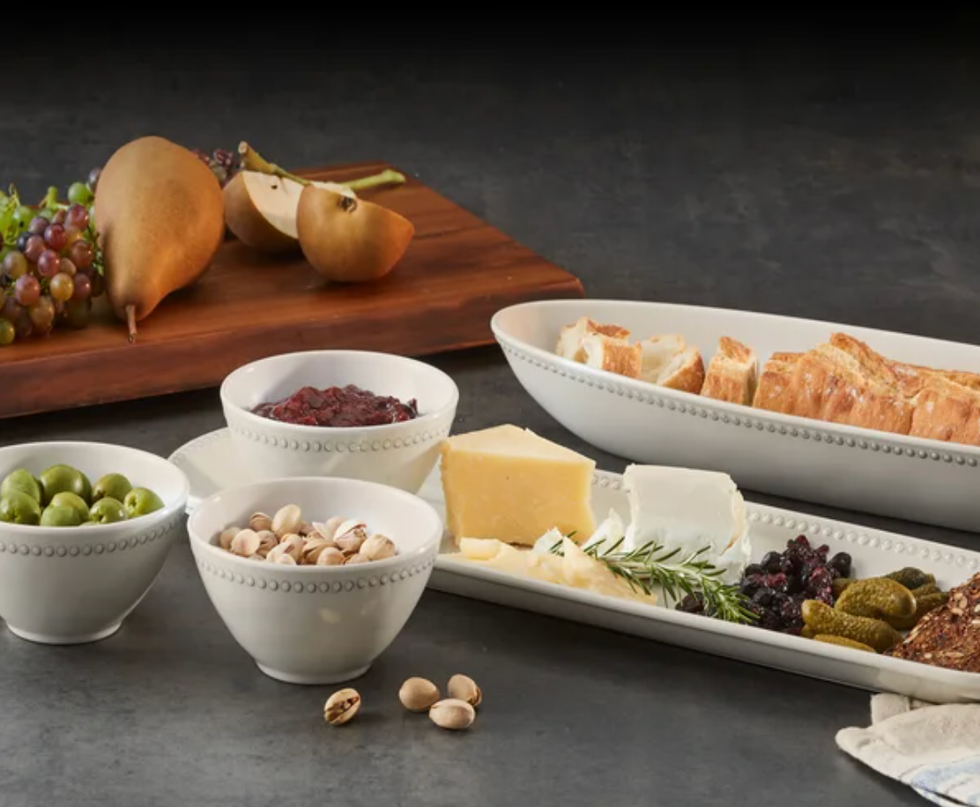 Pandex 5-piece Beaded Melamine Serveware Set