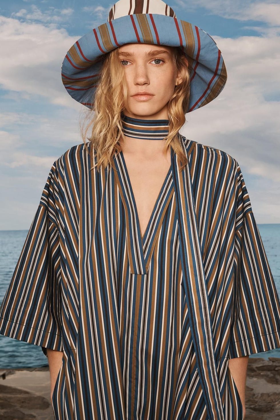 Striped Reversible Bucket Hat