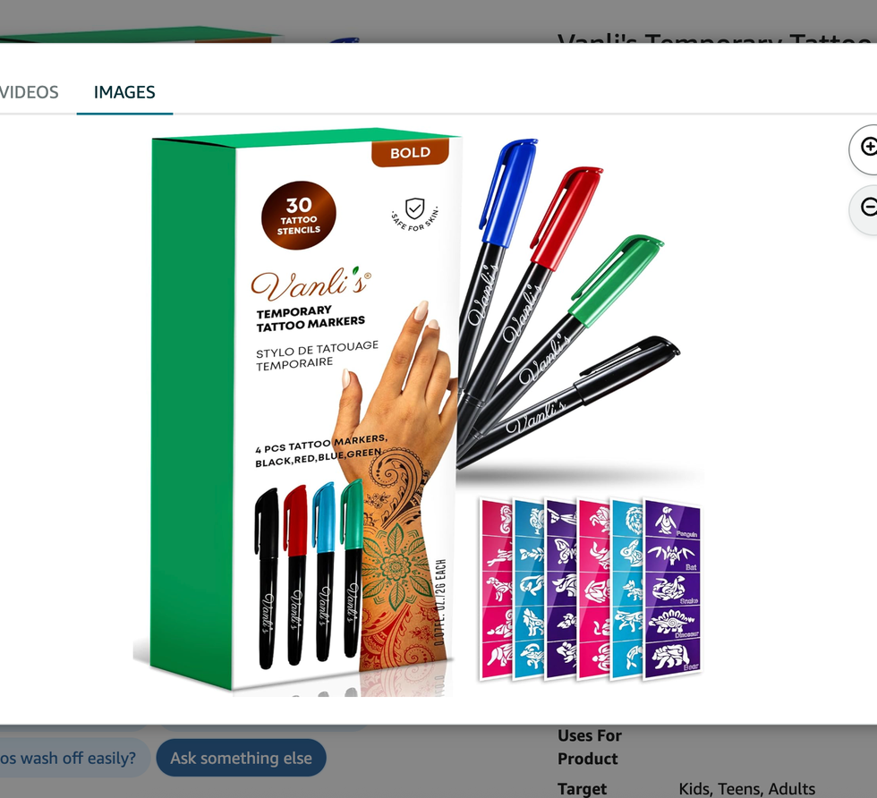Temporary Tattoo Markers