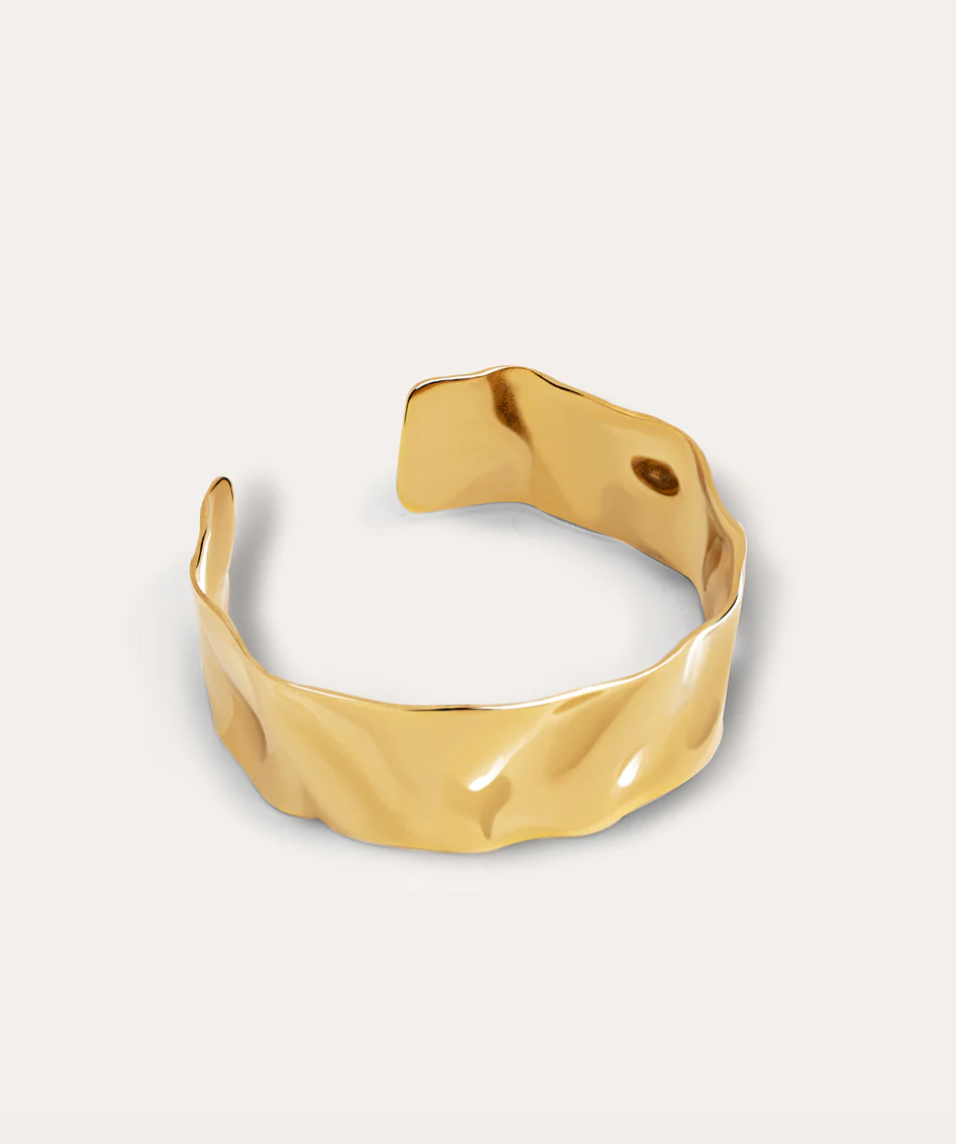 Brazalete Marea Acero Baño Oro