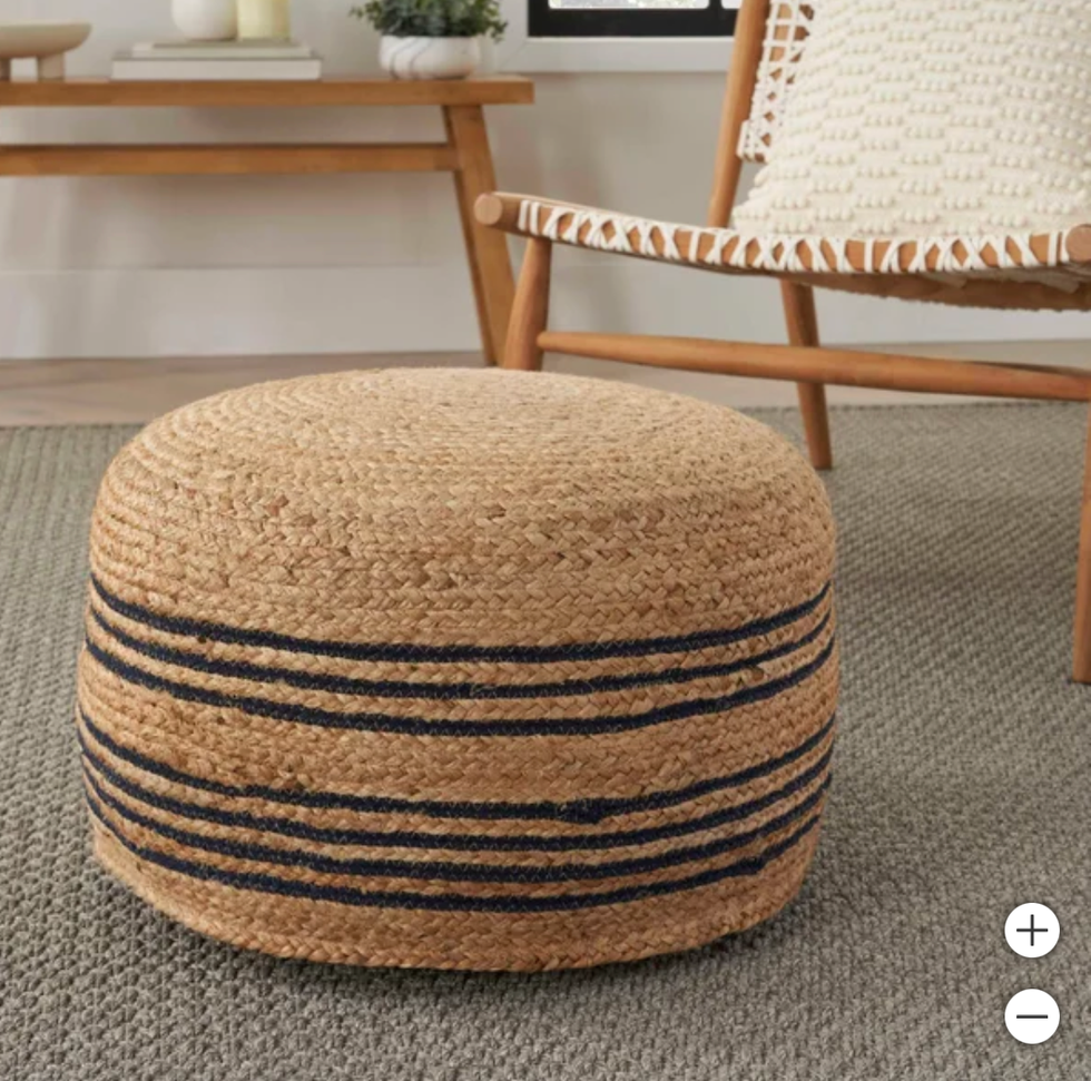 Mina Victory Jute Pouf