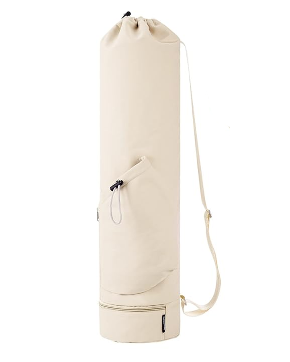 Bolsa para tapete de ioga com bolso para garrafa de água