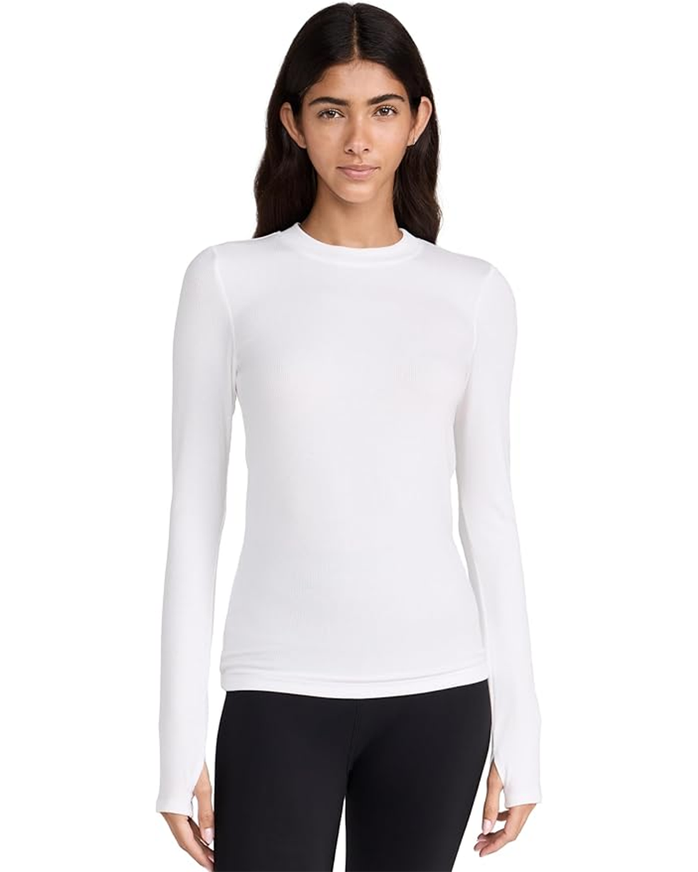 Blusa Louise Rib Manga Longa