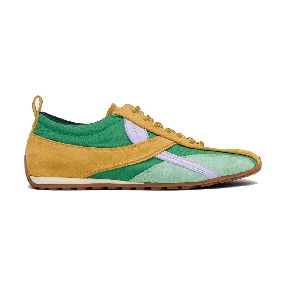 Tb.304 Nylon Green Leather Sneakers