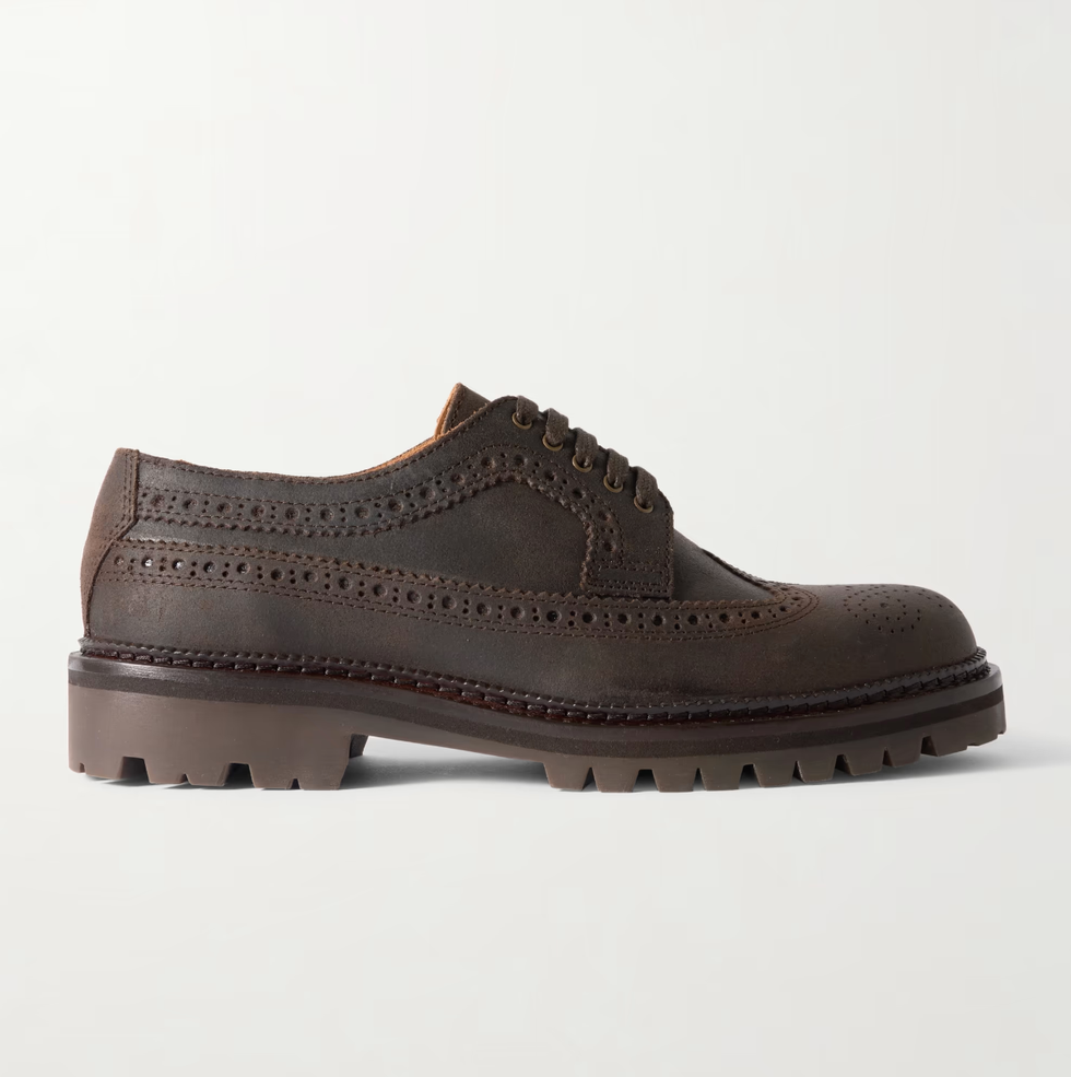 Jacques Waxed-Leather Brogues