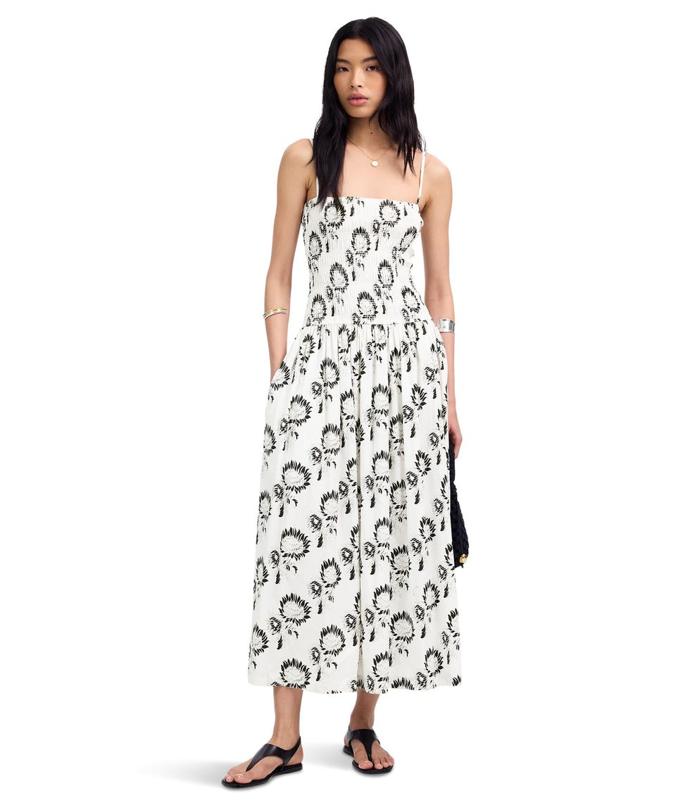 Poplin Smocked Maxi Dress