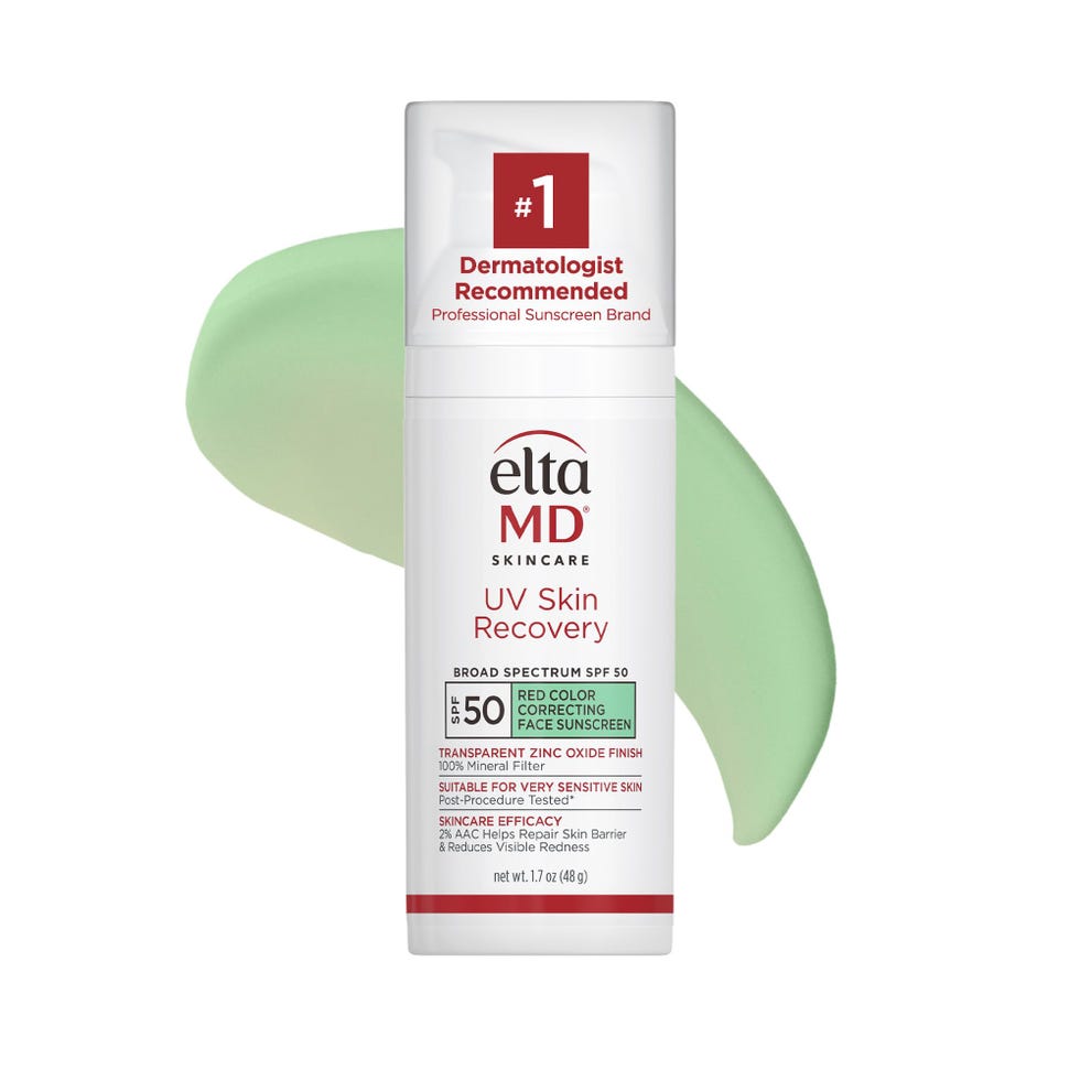 UV Skin Recovery Red Color Correcting Green Tint Broad Spectrum SPF 50