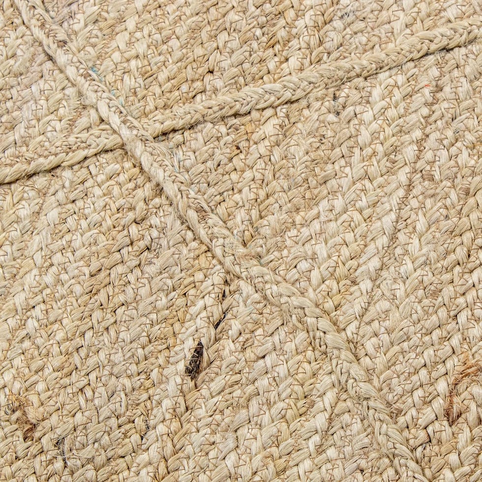 Alfombra de Yute con Rombos en Natural