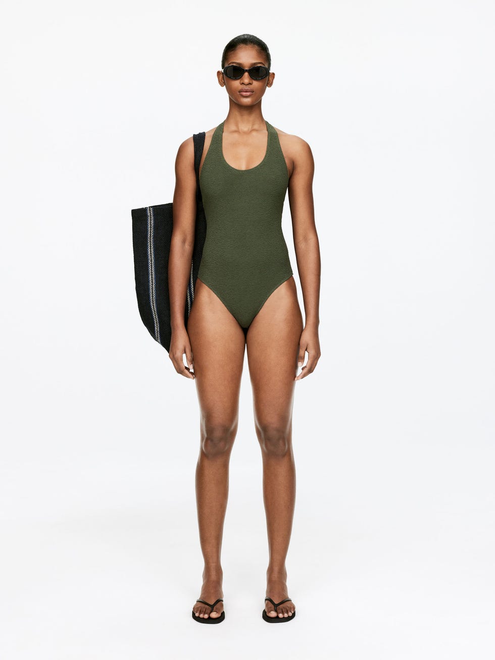 Crinkle Halterneck Swimsuit