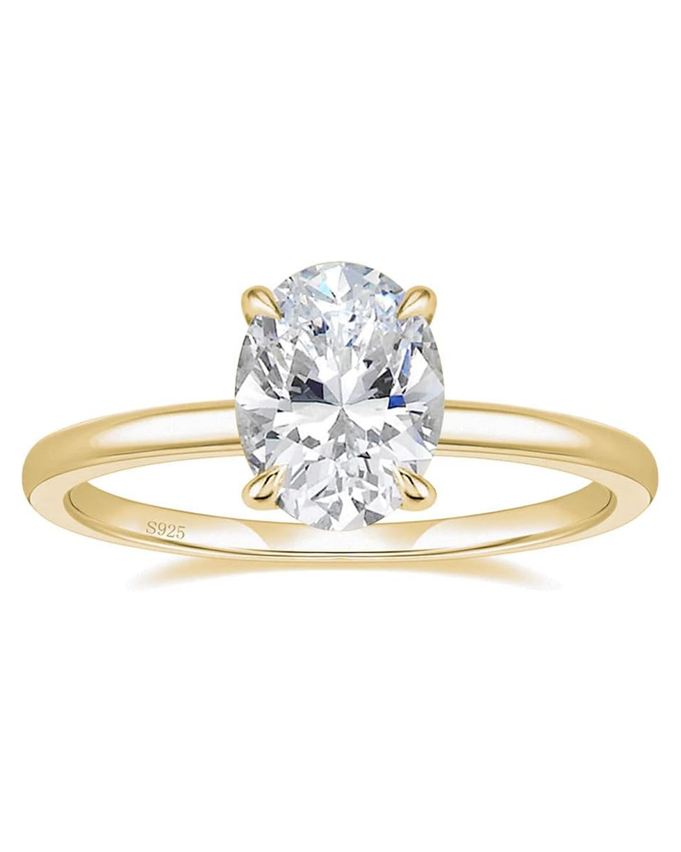 Oval Cut Solitaire Cubic Zirconia 