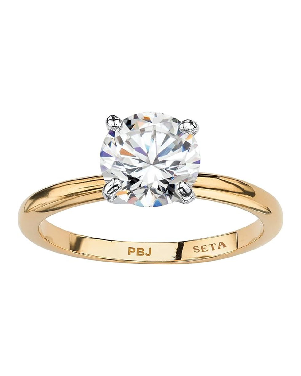 Round Cubic Zirconia Solitaire
