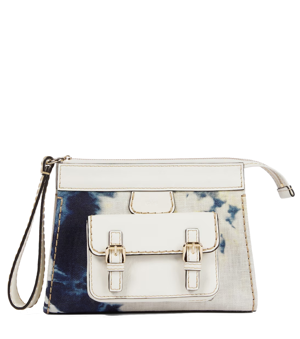 Edith Tie-Dye Linen Clutch