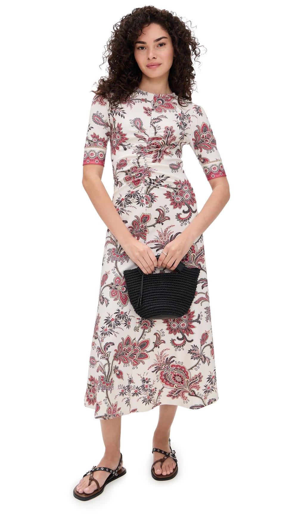 Cassandra Print Ruched Dress