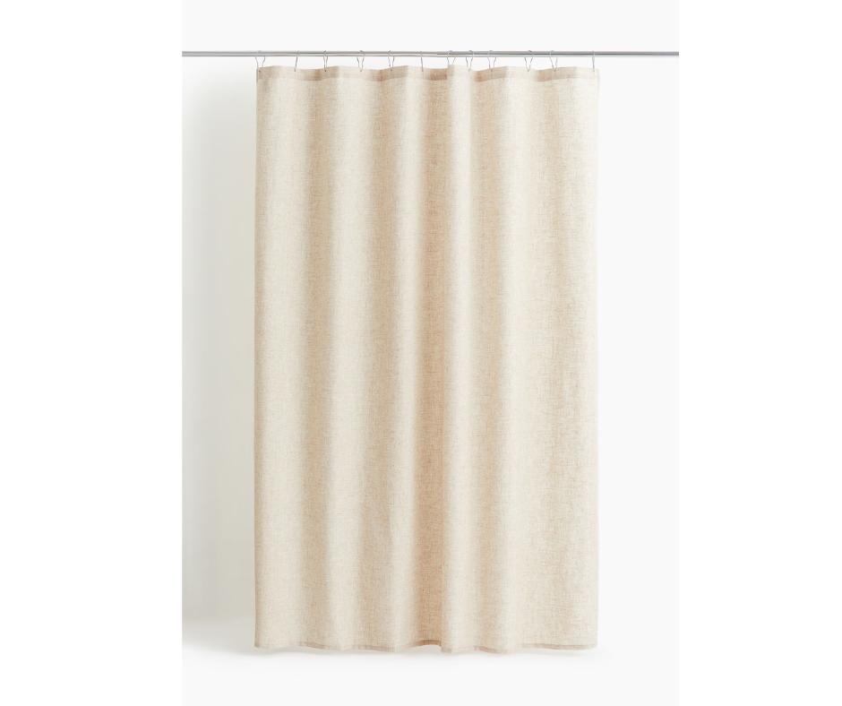 Linen-blend shower curtain