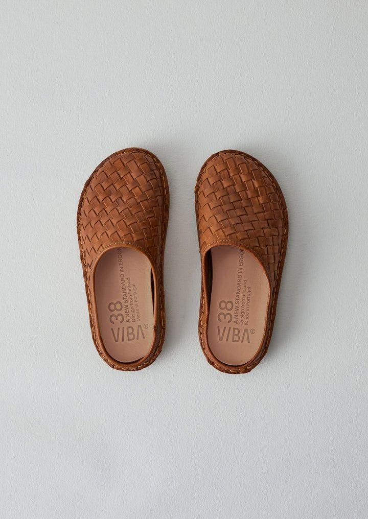 Vibae Roma Leather Woven Mules