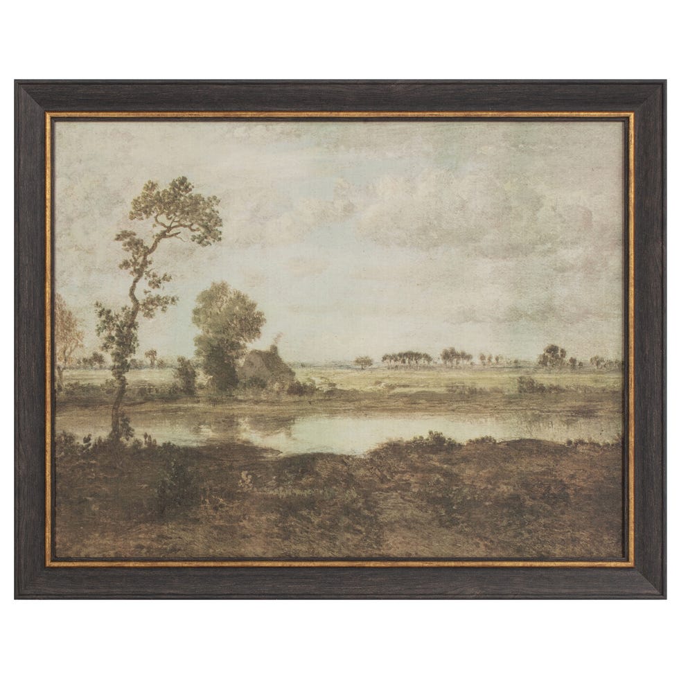 Landscape with Boatman Framed Wall Art