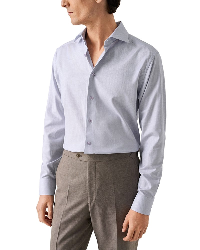 Slim Fit Semi Solid Shirt