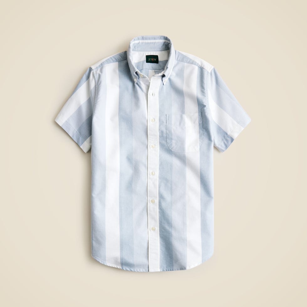 Short-Sleeve Cotton Oxford Shirt