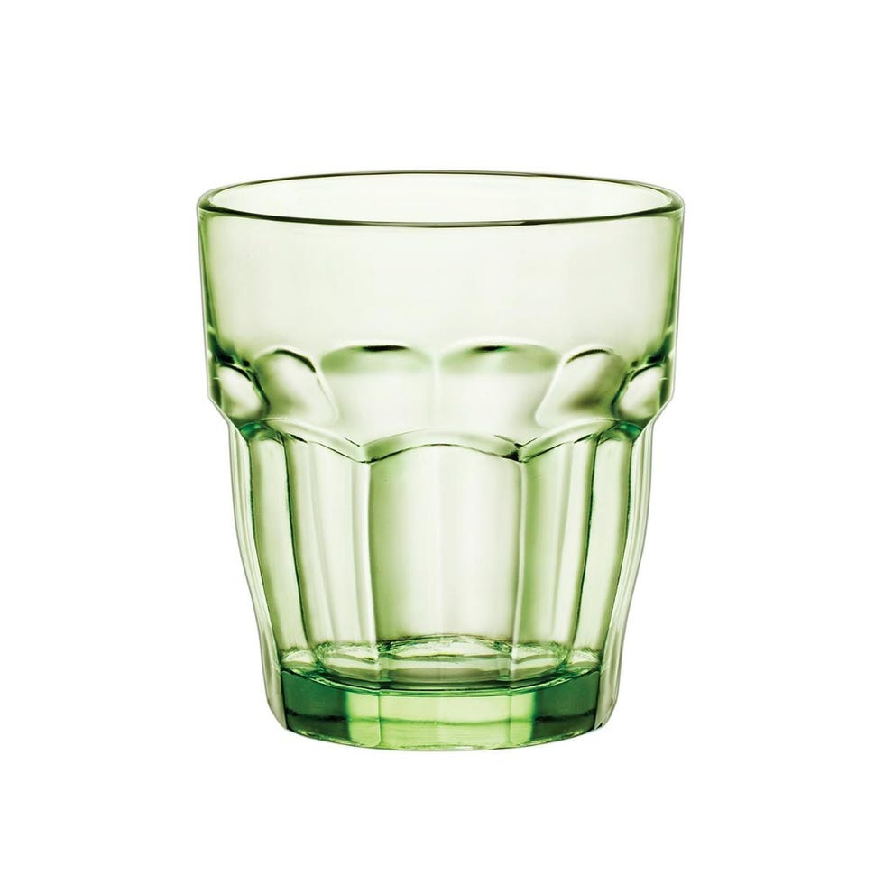Vaso verde de vidrio