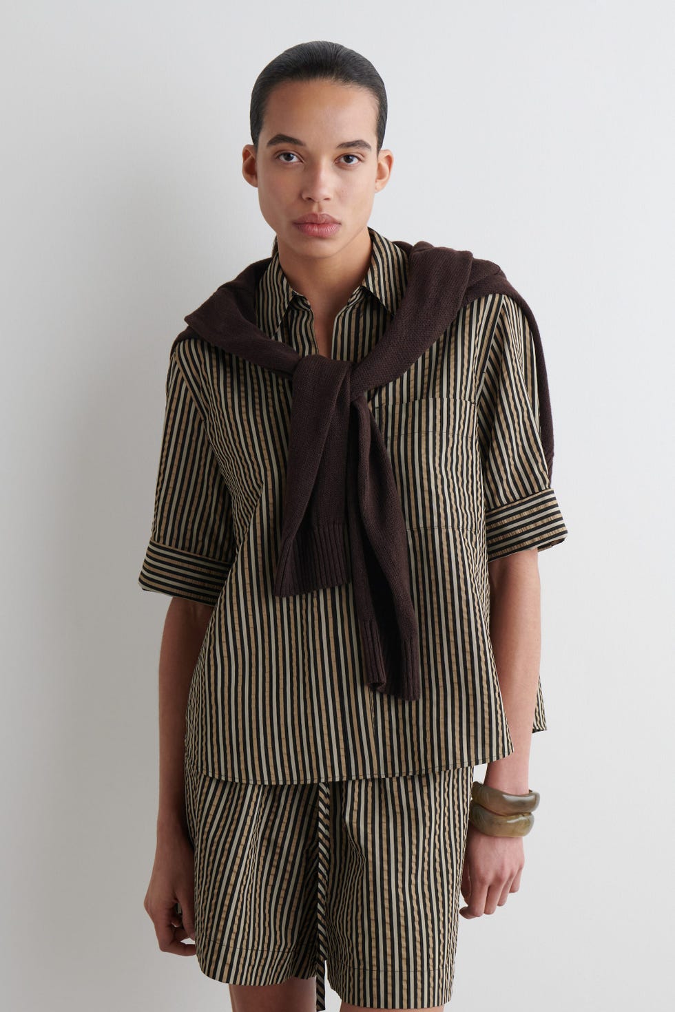 Striped Seersucker Shirt