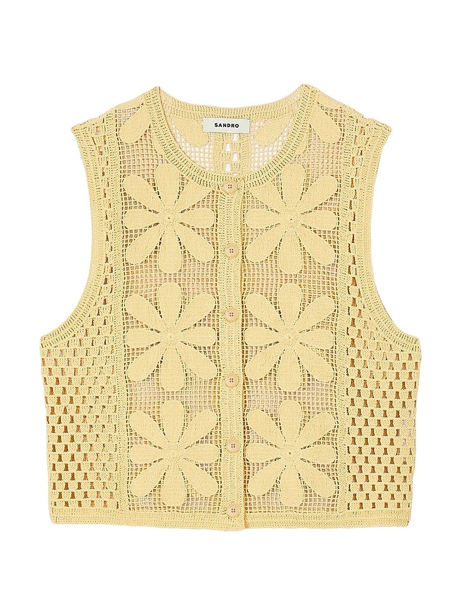 Crochet Floral Cardigan