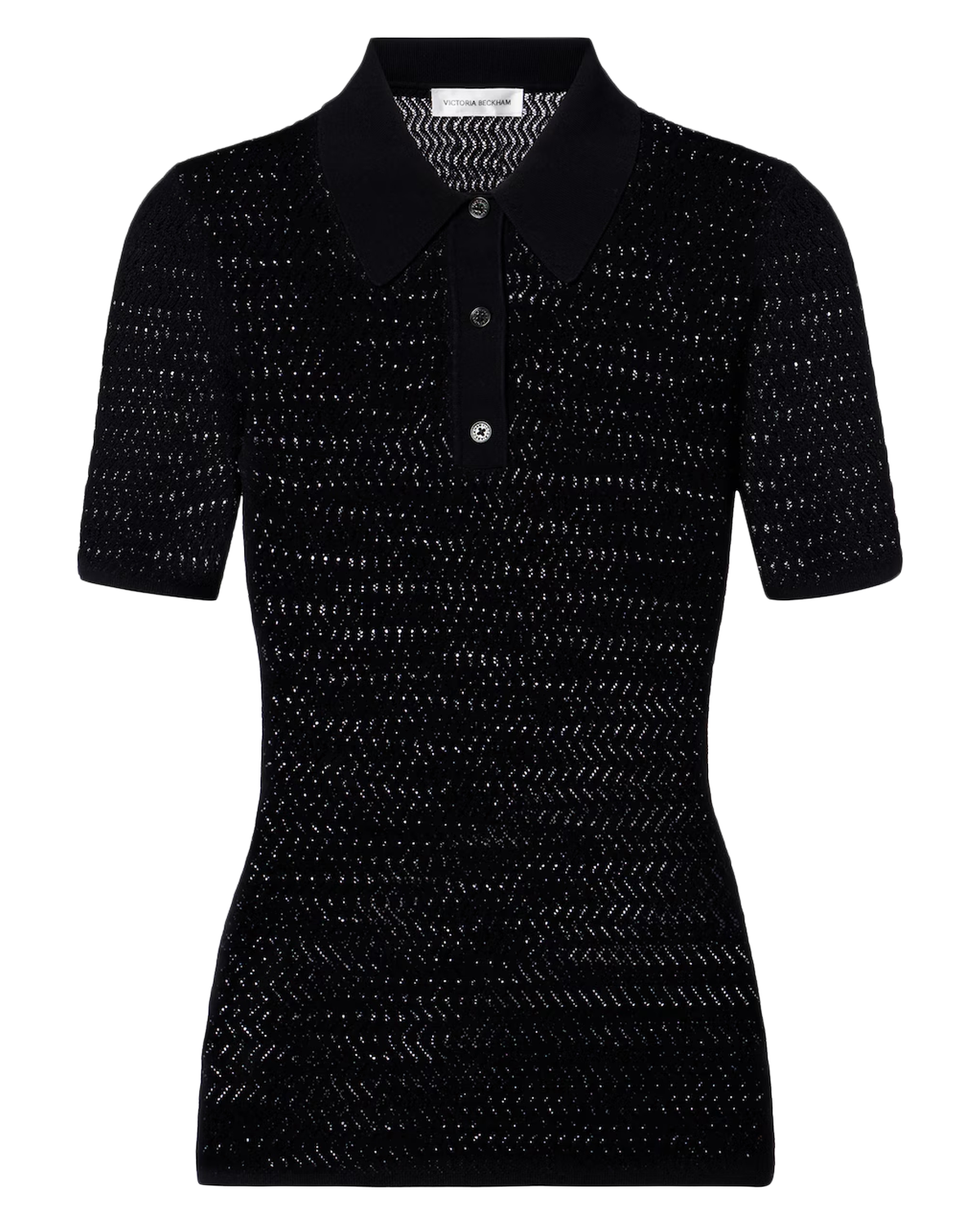 Pointelle Polo Shirt