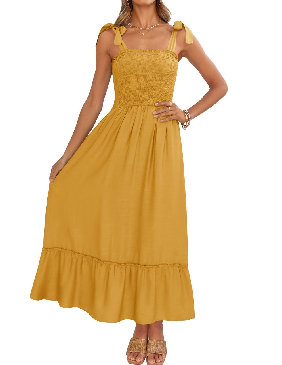 Women's Boho Spaghetti Strap Dress
