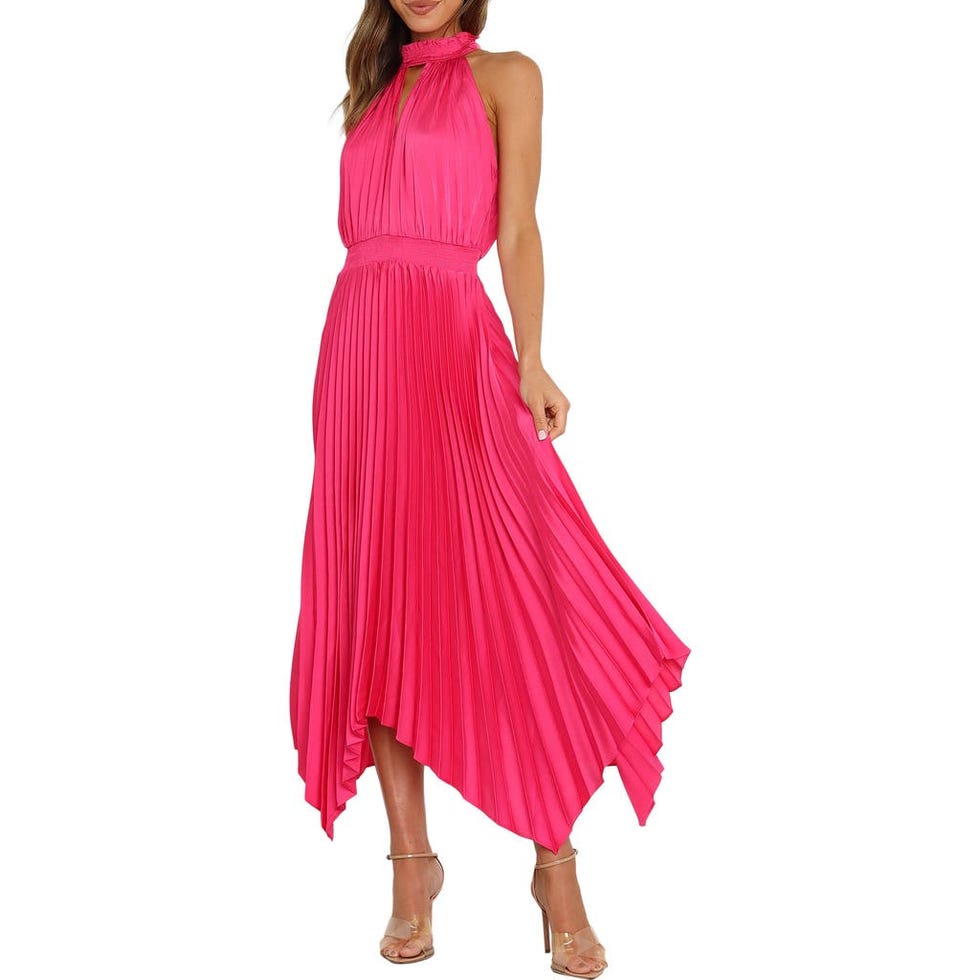 Dominique Pleated Sleeveless Maxi Dress