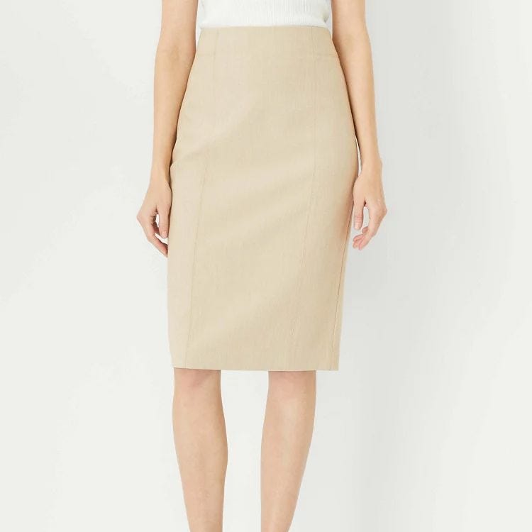 The Petite Seamed Pencil Skirt in Bi-Stretch