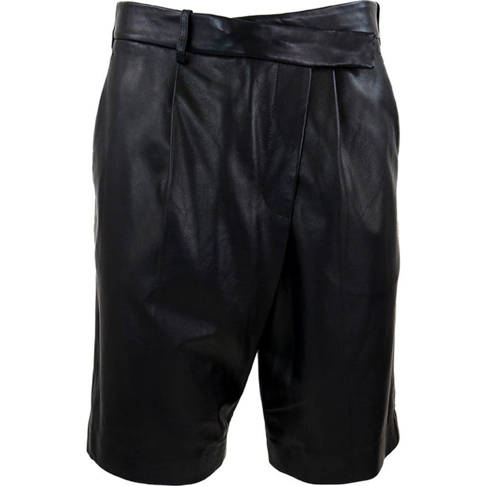 Leto Cross-Over Waist Bermuda Shorts