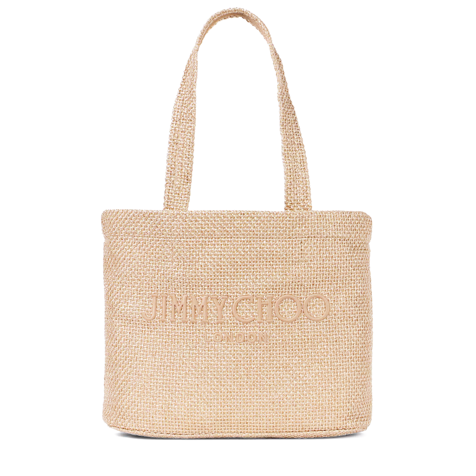 Bolso de mano mediano bordado de playa