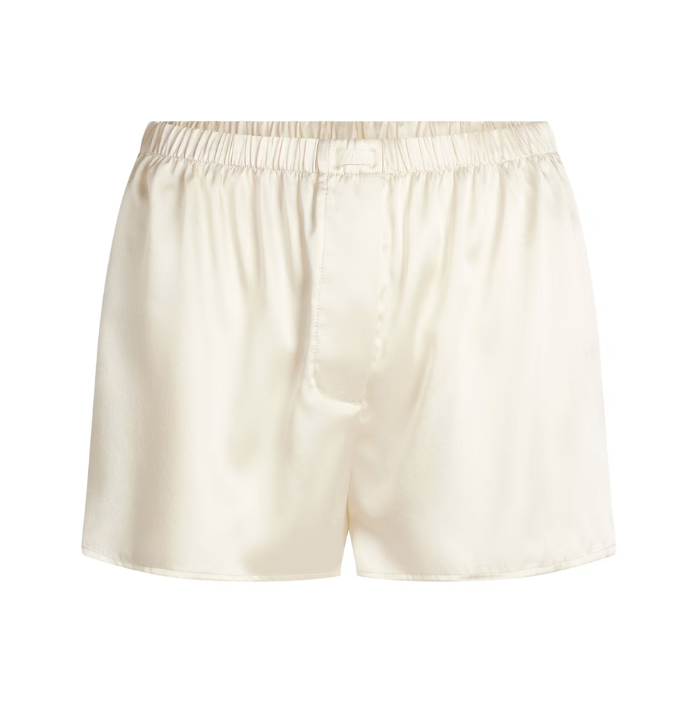 Boxer de seda branca