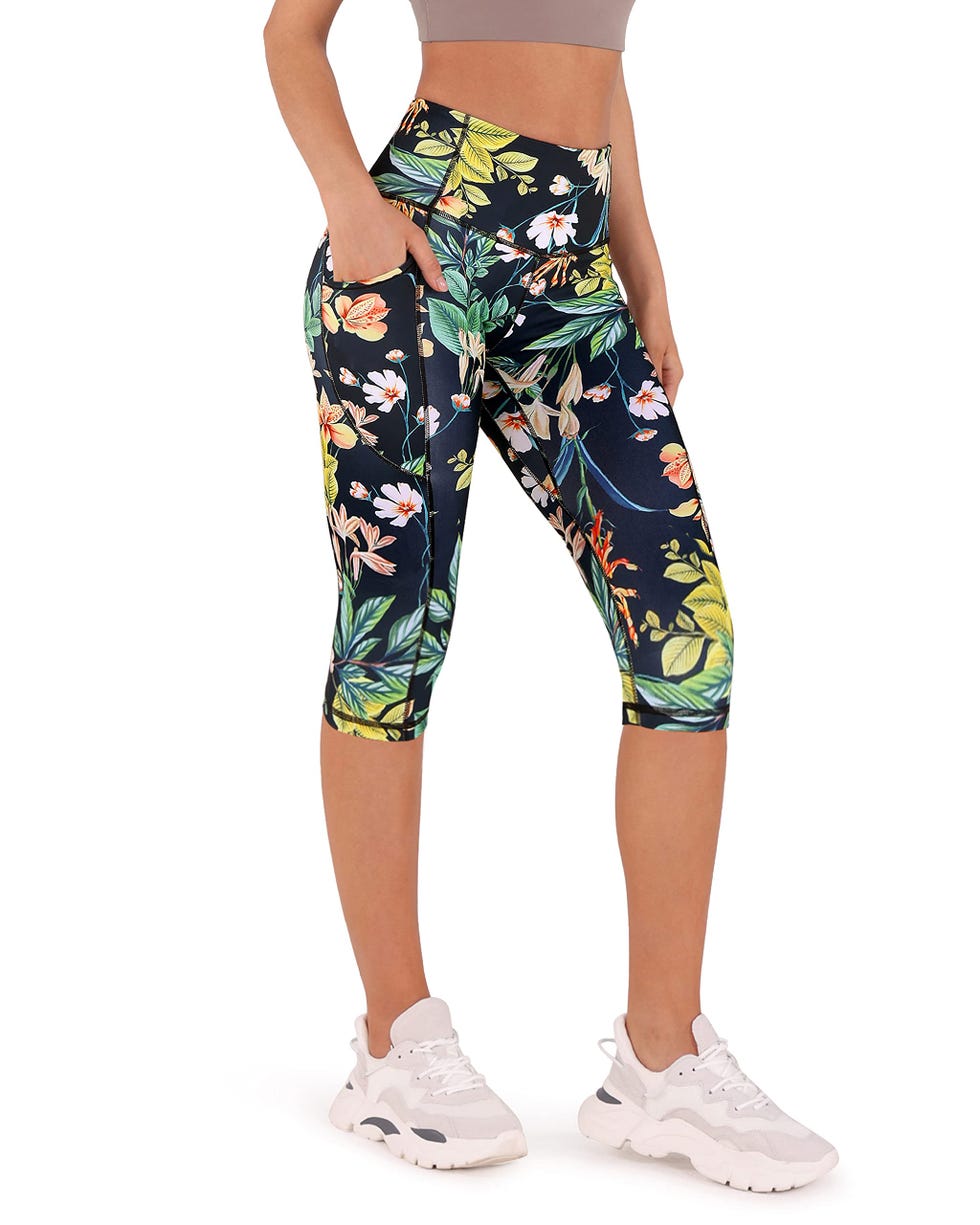 High Waisted Printed Yoga Capris