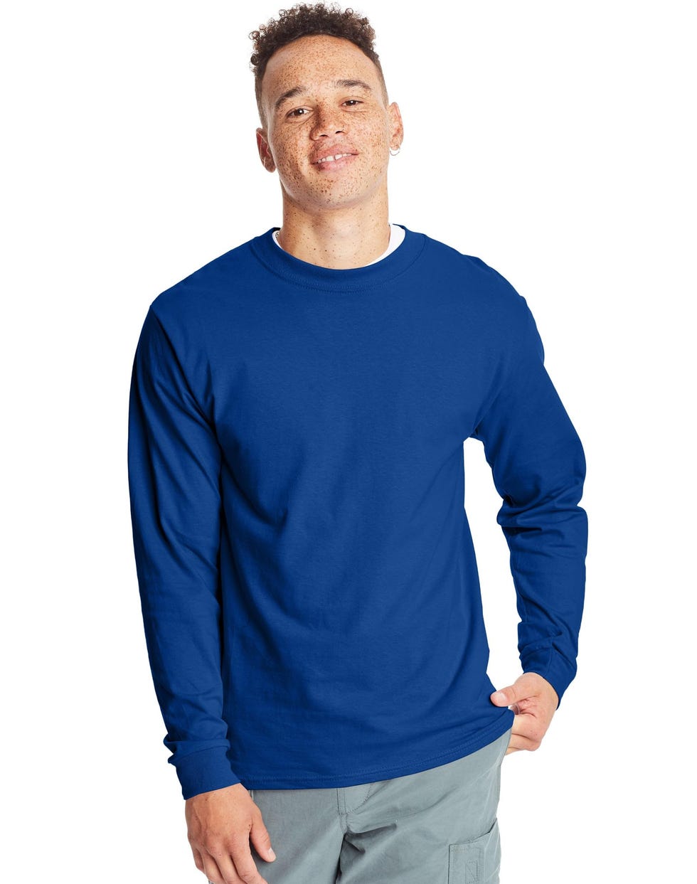 Camiseta Beefy-T de manga comprida (pacote com 2)