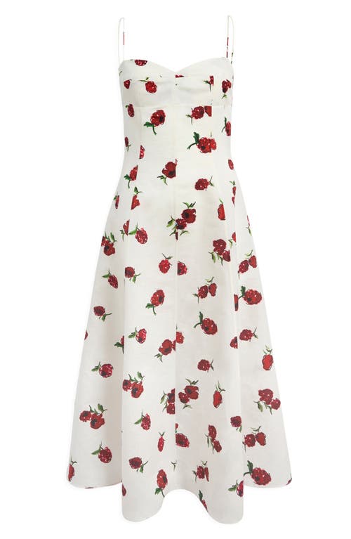 Robe Isabella à imprimé framboise