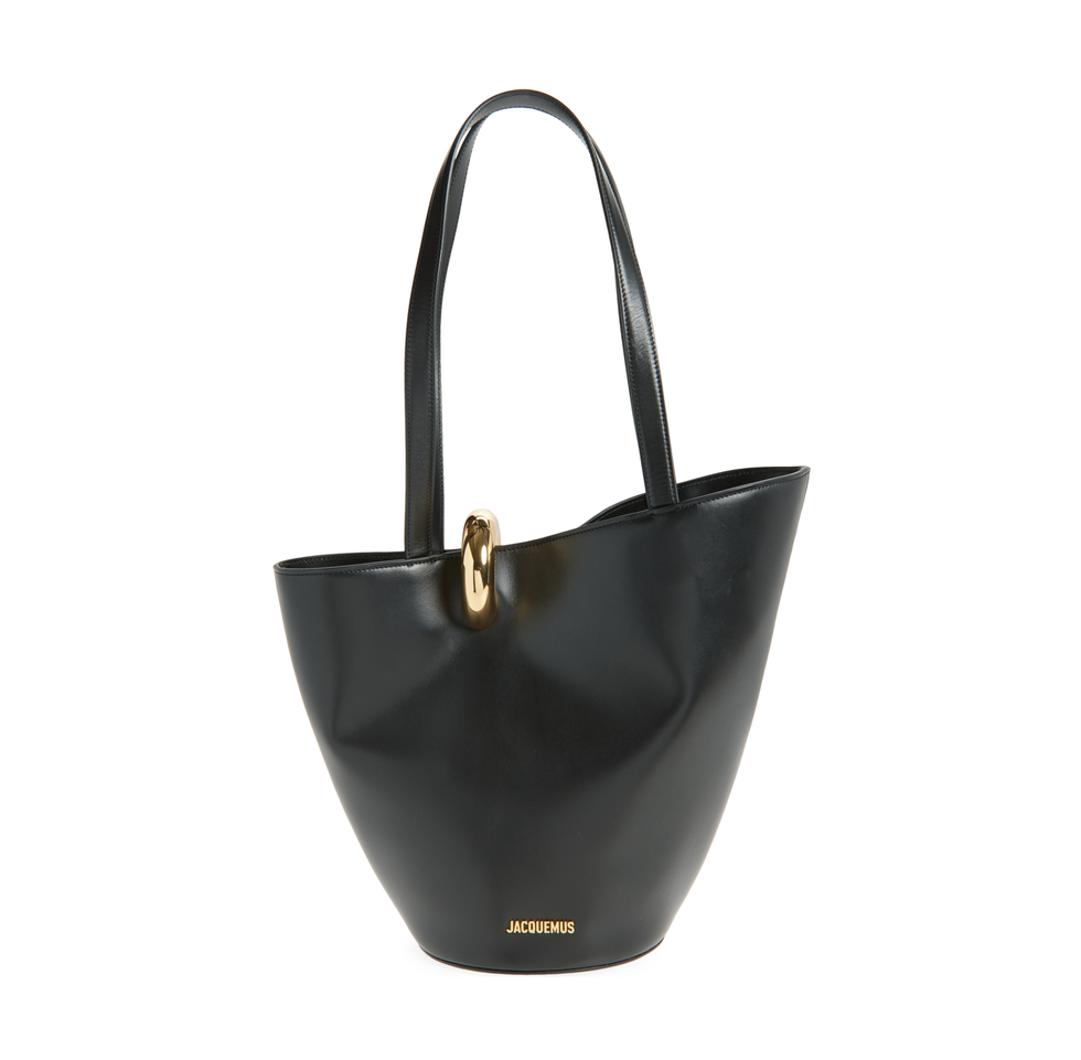 Le sac seau asymétrique en cuir Bambola de taille moyenne