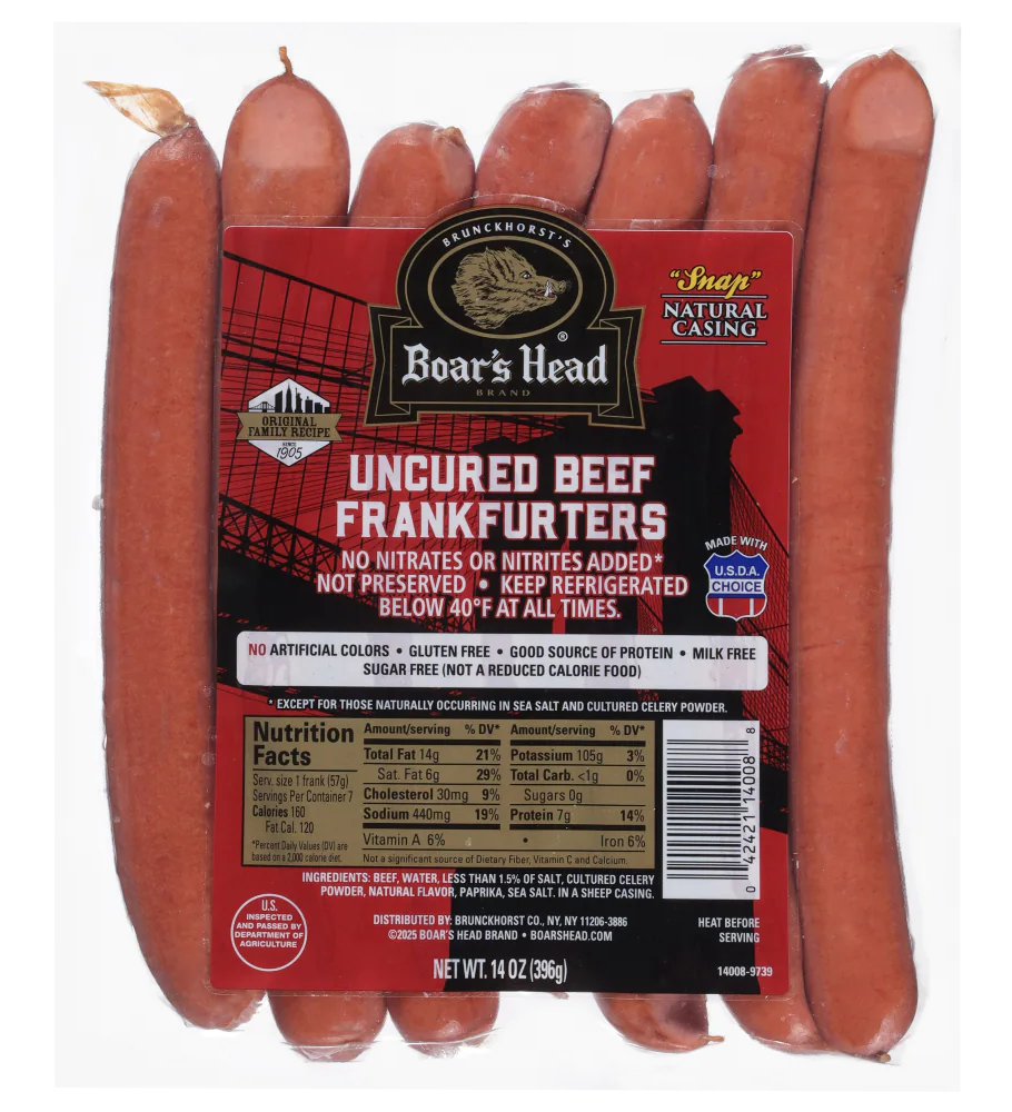 Boar's Head Uncured Beef Frankfurters