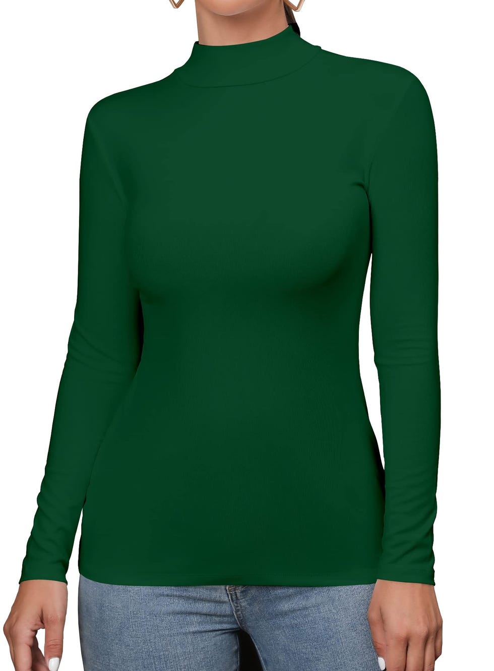  Women's Mock Turtleneck Long Sleeve
