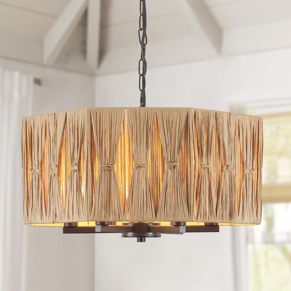 Rattan Drum Chandelier