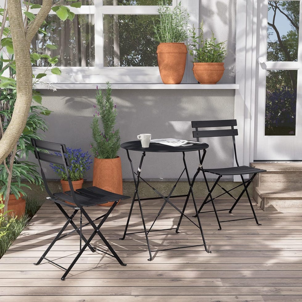 3-Piece Bistro Set Folding Outdoor Furniture Set