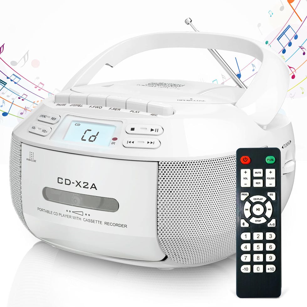Boombox Cassette/CD Player Combo with Bluetooth
