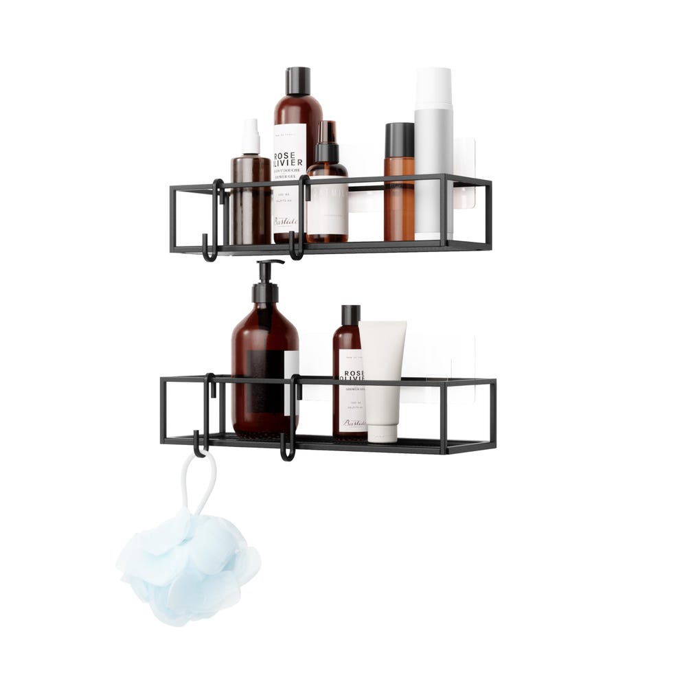 Portaoggetti adesivo per doccia Cubiko (set da 2)
