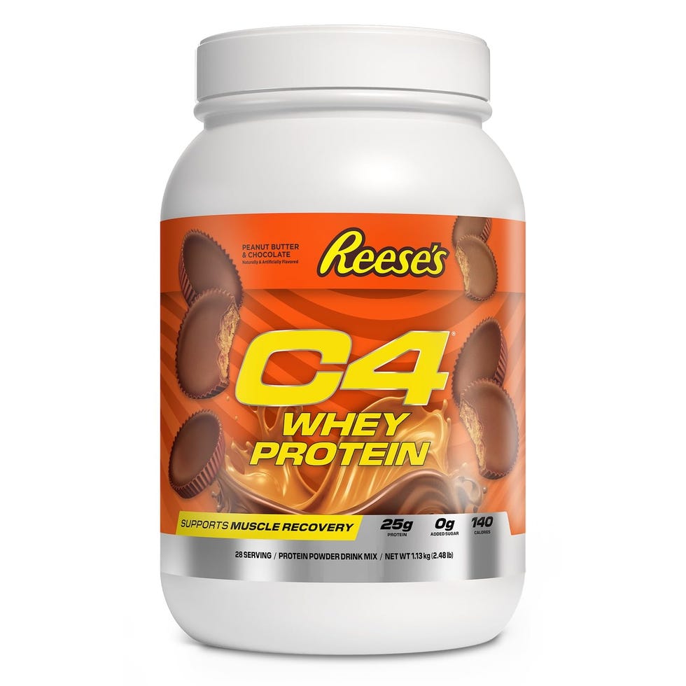 Proteine ​​del siero del latte in polvere al burro d'arachidi e cioccolato di Reese's